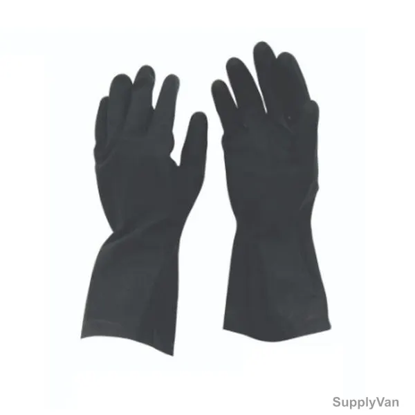 Heavy Duty Neoprene Chemical Resistant Gloves, 22131BL, Free Size, Black
