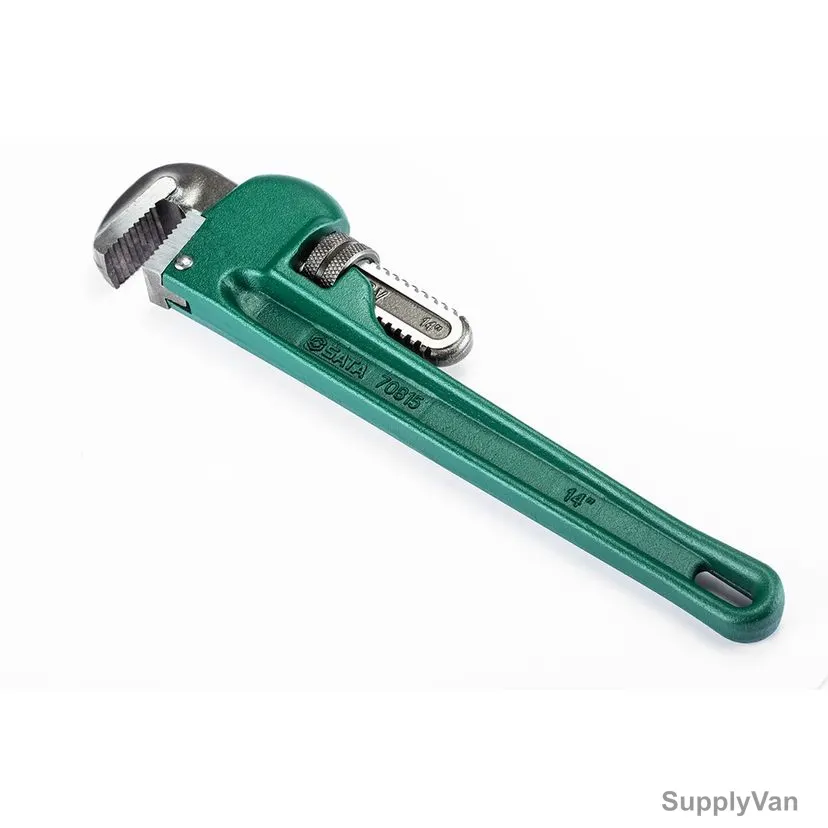 Sata Heavy Duty Pipe Wrench, ST70815ST, Chrome Vanadium Steel, 14 Inch Length — image 1