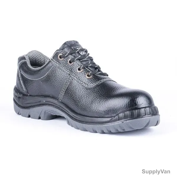 Hillson Double Density Steel Toe Safety Shoes, HPTHRLA, Panther, Leather, Mid Ankle, Size39, Black — image 1