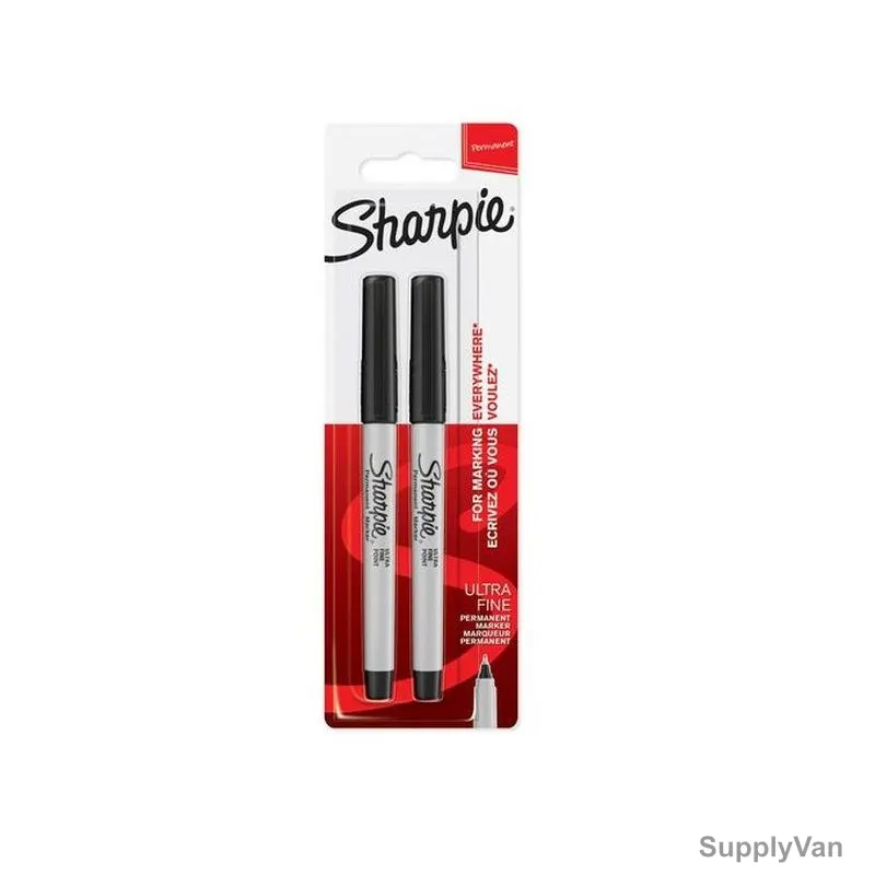 Sharpie Permanent Marker, SP-1985878, 0.5MM Tip Size, Black, 2 Pcs/Pack
