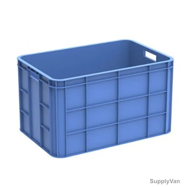 Crateco Storage Crate, Plastic, 470MM Height x 400MM Width x 600MM Length, Dark Blue