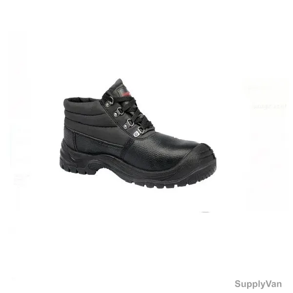 Armstrong Steel-Toe Safety Shoes, MB, Size46, Leather, Black, High Ankle