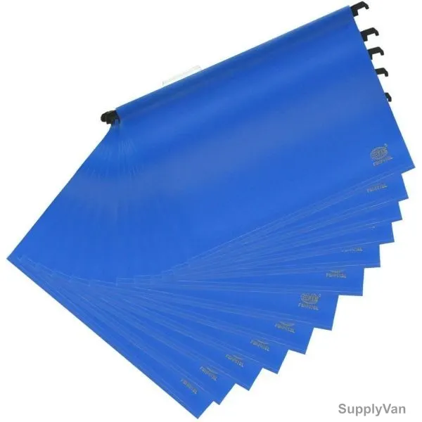 FIS Polypropylene Hanging Files with Indicator, FSHF01BL, 260 x 365MM, Blue, PK12