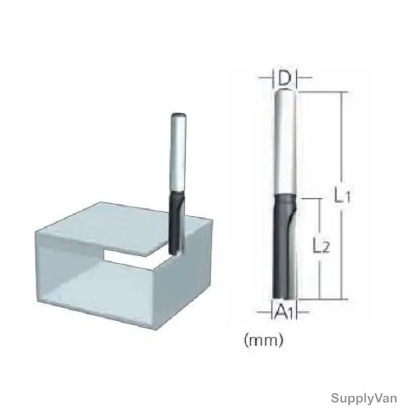 Makita Straight Sash Router Bit, 793120-4, 8x30MM