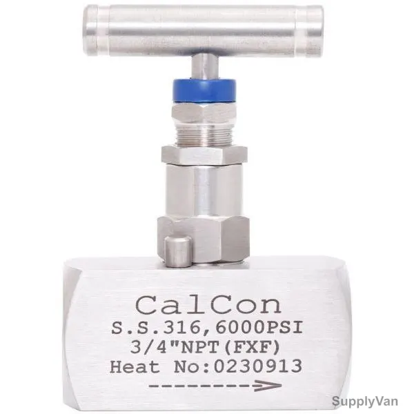 Calcon Needle Valve, 6000 Psi, 3/4 Inch, FNPT