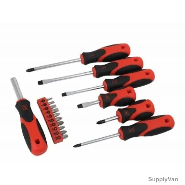 Vitaly Screwdriver Set, Black and Red, 17 Pcs/Set