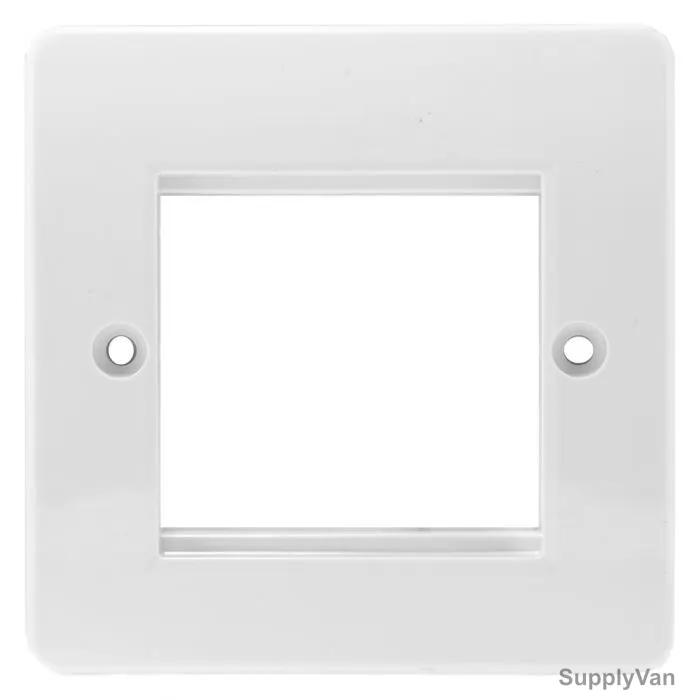 Mk Module Euro Front Plate, K182WHI, Logic Plus, Thermoset Plastic, IP2XD, 1 Gang, 50 x 50MM, White