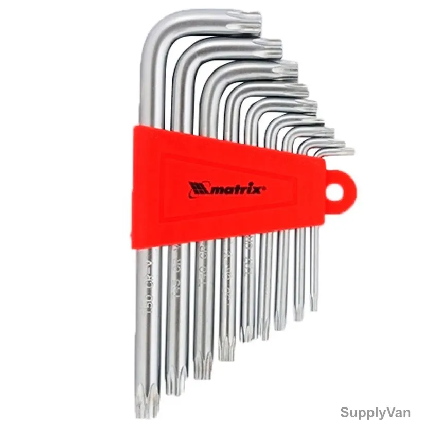 Mtx Short Torx-Hex Wrench Set, 123059, CrV Steel, Satin Finish, 9 Pcs/Set