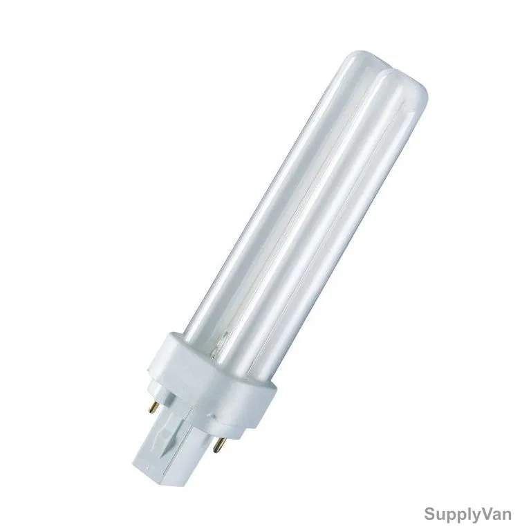 Osram Fluorescent Lamp, Dulux D, 18W, G24d-2, 4000K, Lumilux Cool White