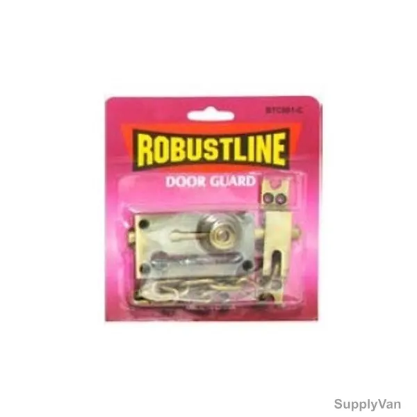 Robustline Door Chain Guard Lock with Double Locking System, BT-0010C, Stainless Steel, Antique Brass