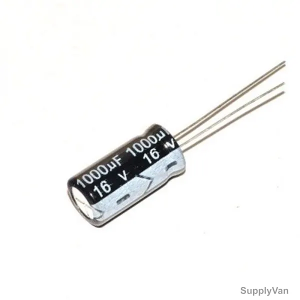 Capacitor, 1000UF, 16V, Black, PK5