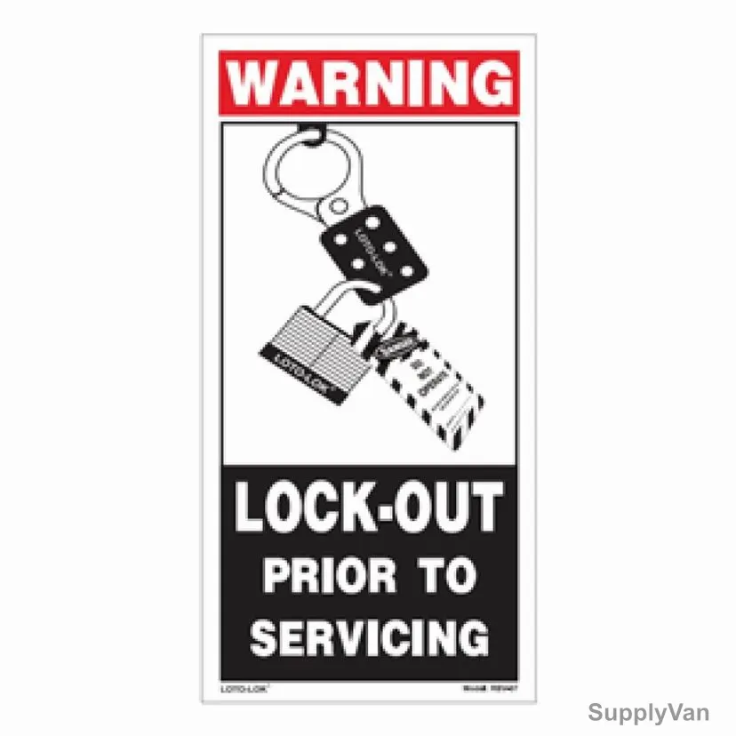 Loto-Lok Lockout Tagout Sticker, RBV-07, Vinyl, Vertical, 300 x 150MM