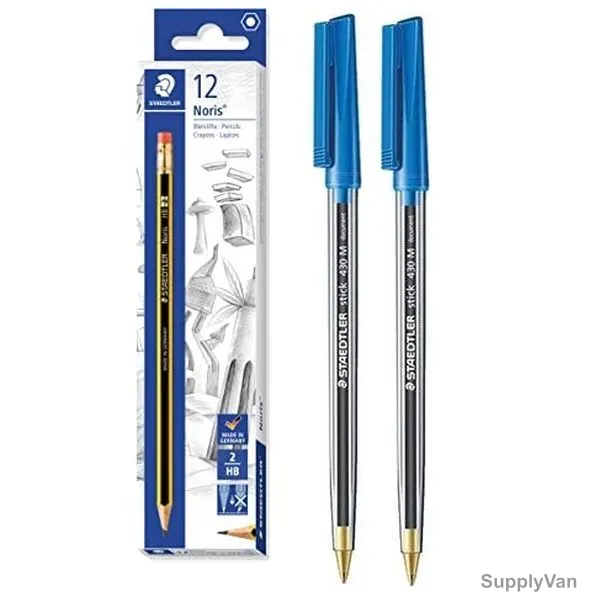 Staedtler Noris Pencil Set With 2 Ball Point Pen, STP-PACK-234, Assorted Colors, 14 Pcs/Set