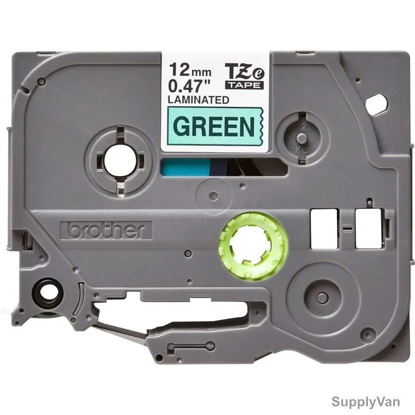 Brother Labelling Tape Cassette, TZE731, 12MM, Black On Green