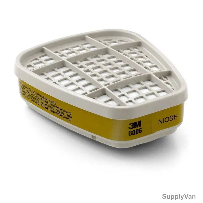 3M Multi Gas/Vapor Cartridge, 6006, Grey/Yellow, 2 Pcs/Pack — image 1
