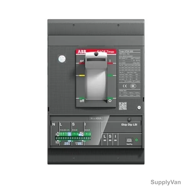 Abb Moulded Case Circuit Breaker, 1SDA100424R1, SACE Tmax XT, XT5 S, 3 Pole, 690VAC, 400A, 25kA — image 1