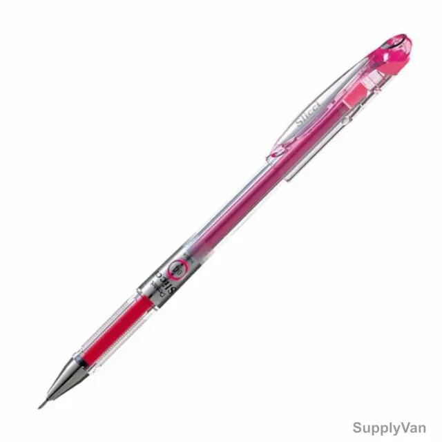 Pentel Slicci Gel Roller Pen, PE-BG207-P, 0.7MM Tip, Pink, 12 Pcs/Pack