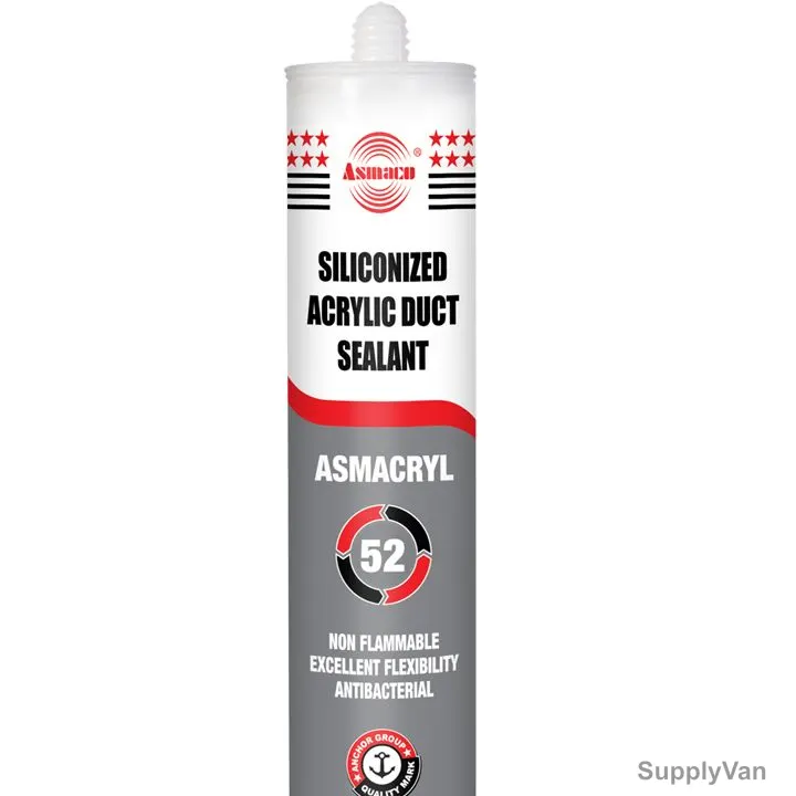 Asmaco Siliconized Duct Sealant, Asmacryl 52, 460GM, Grey, 24 Pcs/Carton