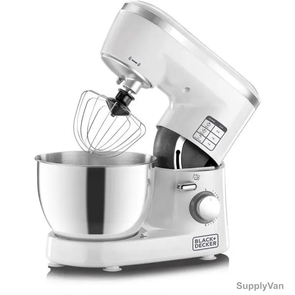 Black and Decker Stand Mixer, SM1000-B5, 1000W, 6 Speed, White — image 1