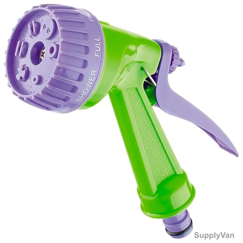 Palisad Garden Water Spray Gun With 3 Sprayer Adapter, 651618, ABS/Plastic, 3/4 Inch, Green/Purple — image 1
