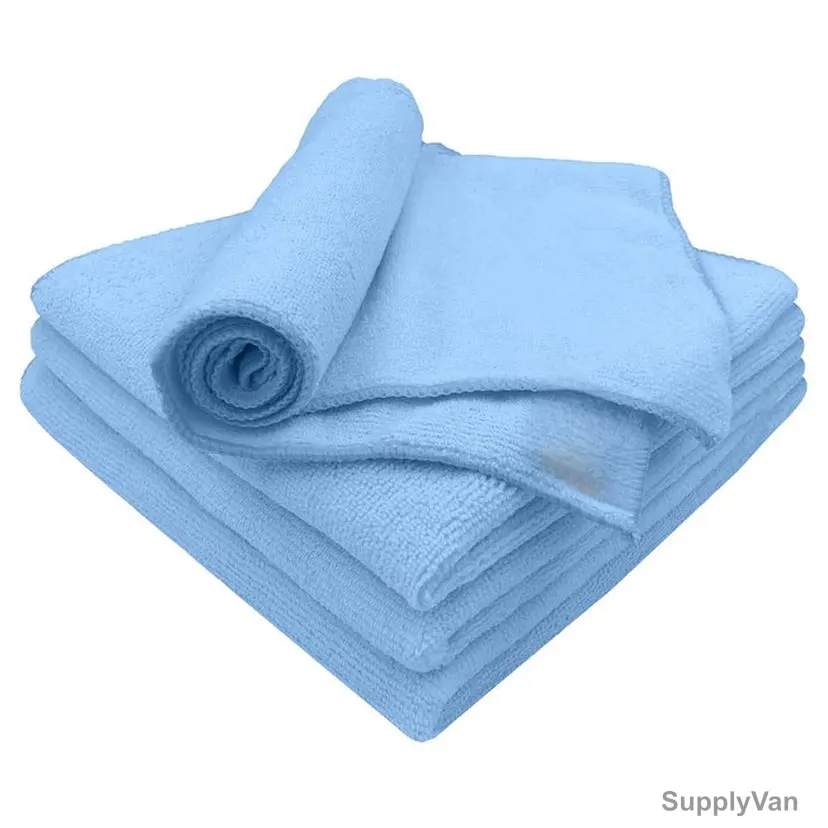 Hygiene System Microfiber Cloth, 300 GSM, 40CM Width x 40CM Length, Blue, 12 Pcs/Pack