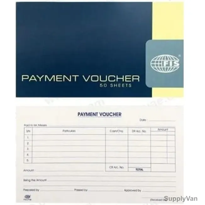 Fis Payment Voucher Book, 50 Sheets, 120 x 210MM