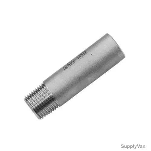 One Side Threaded Pipe Nipple, Stainless Steel, Schedule 40, 60.3MM Outer Dia x 75MM Length