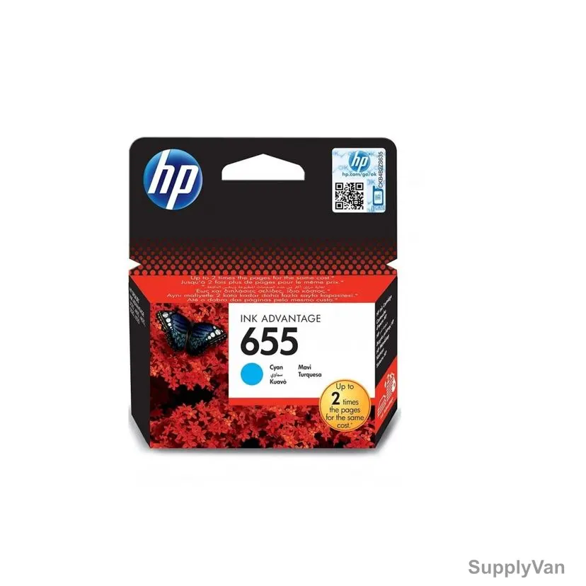 HP Original Ink Advantage Cartridge, CZ110AE, 655, 14ML, 550 Pages, Cyan