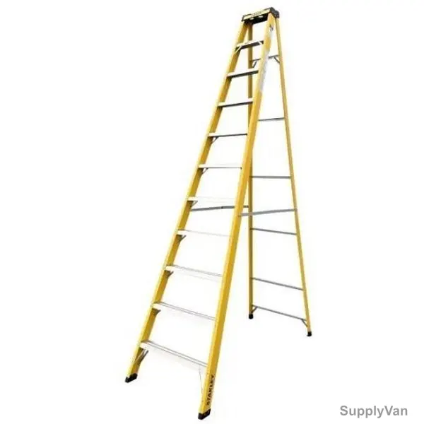 Stanley Step Ladder, SXLDFG-010, Fiberglass, 10 Steps, 150 Kg Loading Capacity — image 1