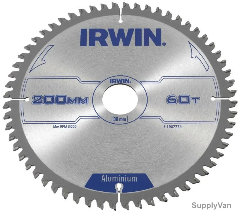 Irwin Circular Saw Blade, IRW1907774, 200x30mm, 60Teeth