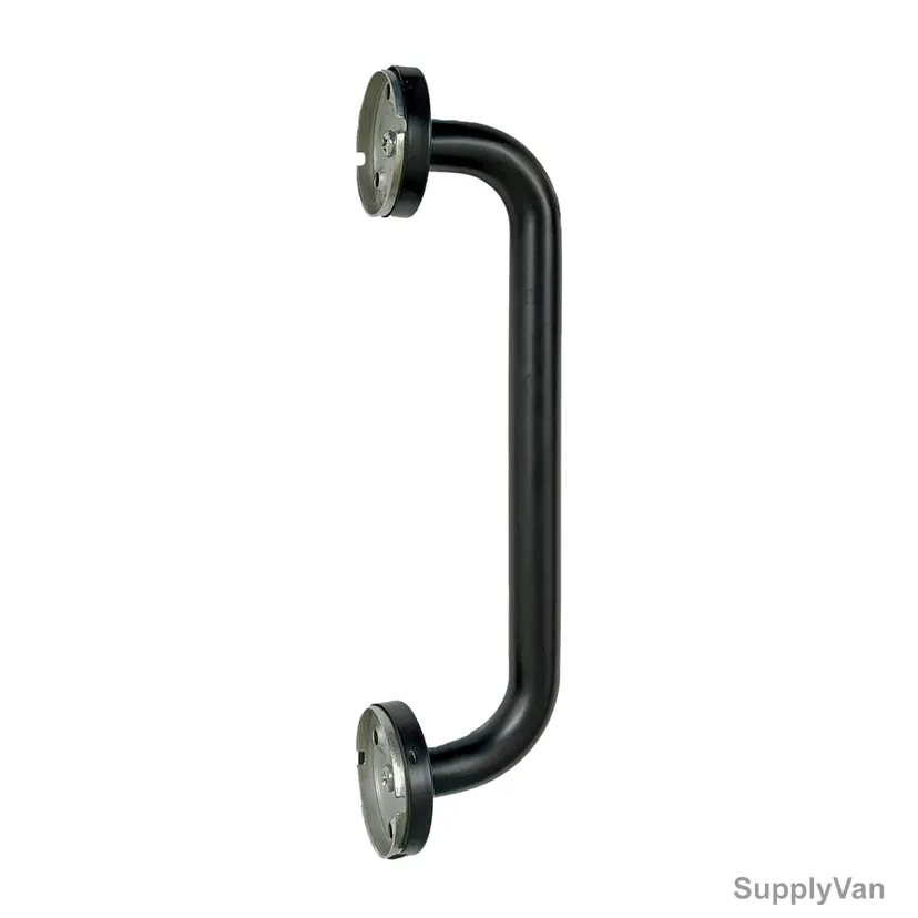 Dorfit D Type Pull Handle With Rose, DTPH019-225-MB, Stainless Steel, Matt Black Finish — image 1
