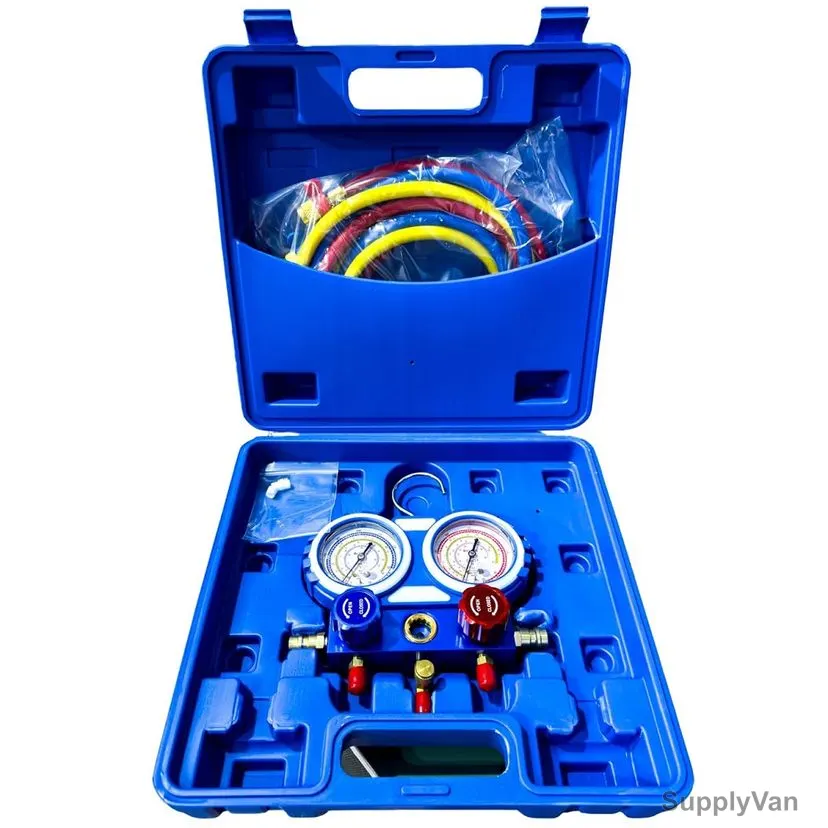 Briton 3-Way AC Manifold Gauge Set, Brass — image 1