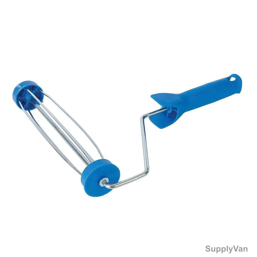 Tuf-Fix Cage Roller Frame W/ Blue Polyester Refill, 7CRBM, Chrome Plated, 48MM x 7 Inch, Blue — image 1