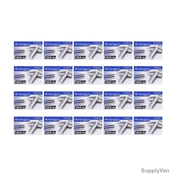 Kangaro Staple Pin, 26/6-1M, Silver, PK20000