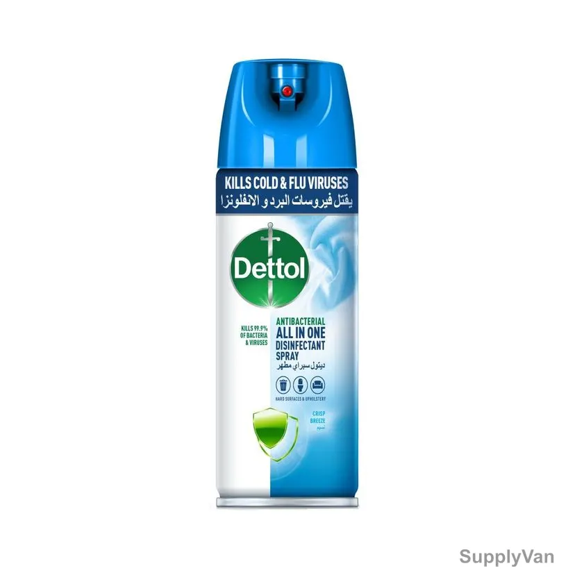 Dettol All in One Disinfectant Spray, Crisp Breeze, 450ML, 2 Pcs/Pack