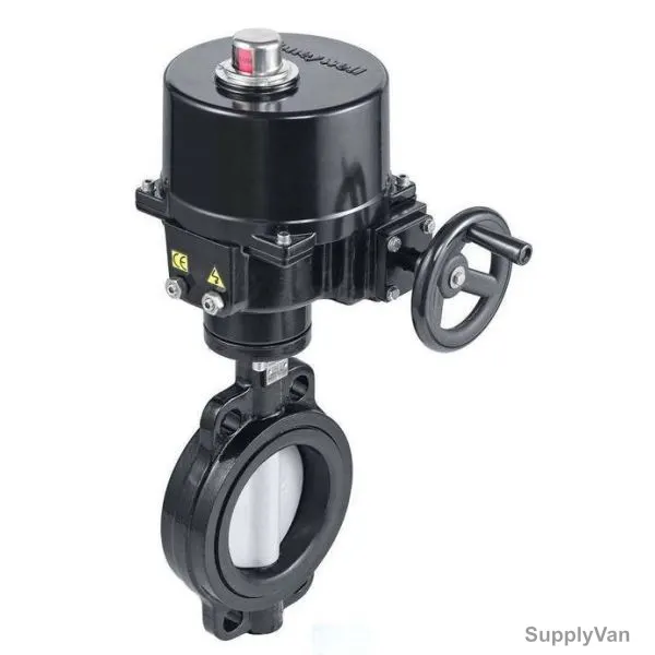Honeywell Actuated Butterfly Valve, V4ABFW16-200-012, 8 Inch, Black — image 1