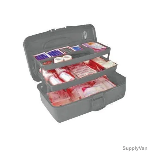 3W First Aid Kit, 3W-043, Plastic, Grey