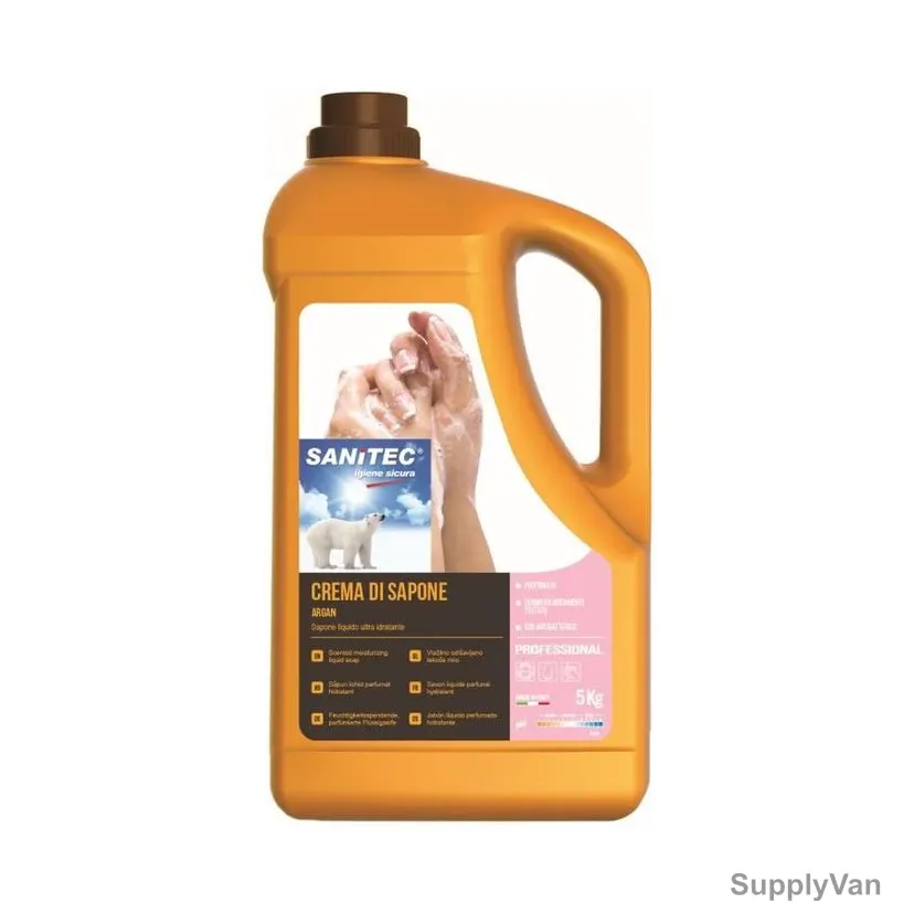 Sanitec Moisturizing Luxury Hand Soap, SN05-5, Argan, 5 Ltrs