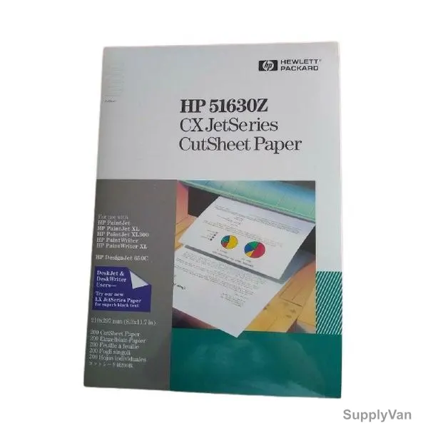 HP CutSheet Paper, 51630Z, CX JetSeries, A4, 210 x 297MM, White, 200 Pcs/Pack