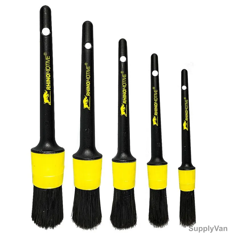 Rhinomotive Specialist Detailing Brushes, R1817, Plastic, Black/Yellow, 5 Pcs/Set — image 1