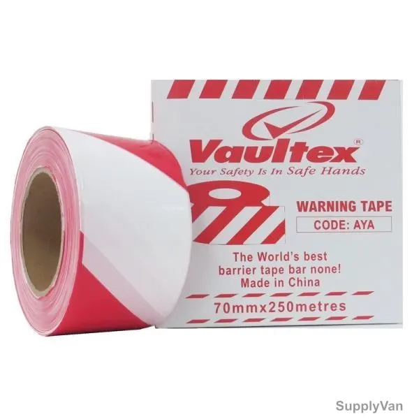 Vaultex Warning Tape, AYA, 70MMx250 Mtrs