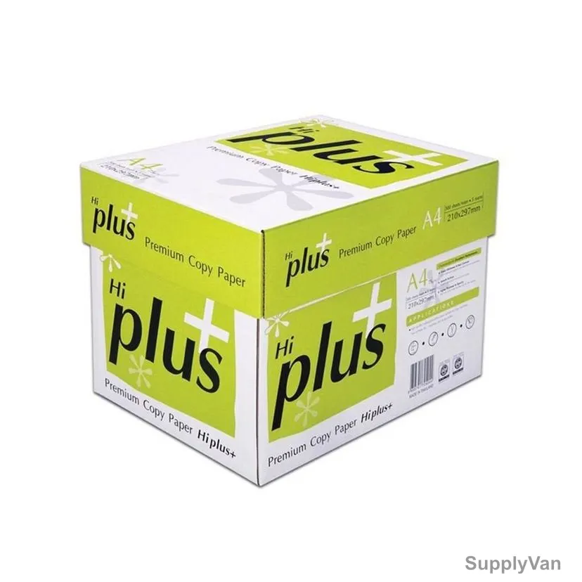 Hi Plus Premium Photocopy Paper, HiPlus2500, A4, 80 GSM, White, 2500 Pcs/Carton