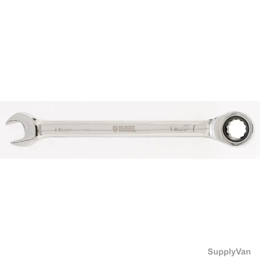 Denzel Combination Ratcheting Wrench, 7714804, Metric, 12 Point, 11MM