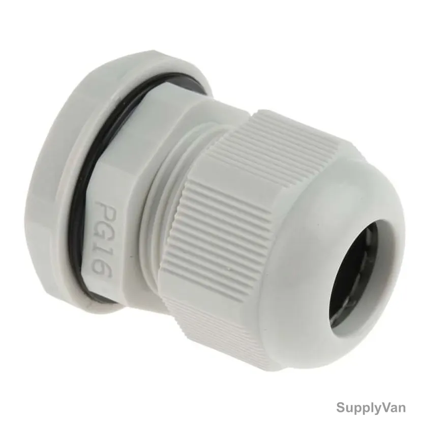 PVC Gland, PG-16, 10-14MM Cable Size, White