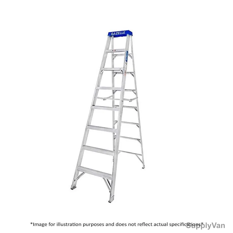 Gazelle Step Ladder, G5008, Aluminium, 2.4 Mtrs Height, 113.3 Kg Loading Capacity — image 1