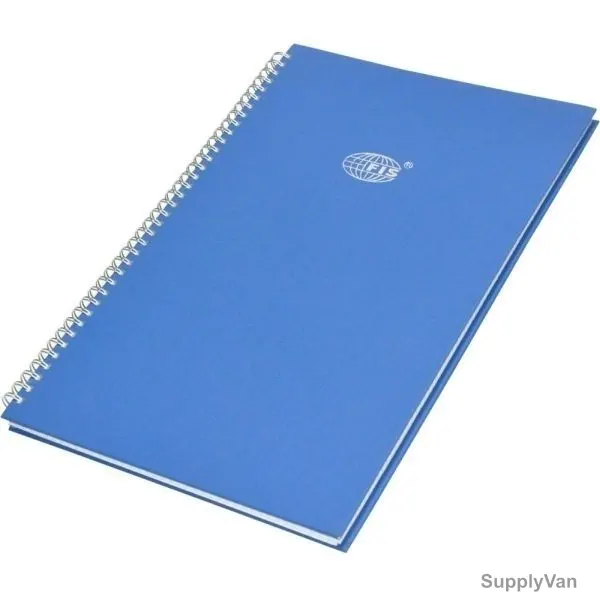 FIS 5MM Square Lines 2 Quire Manuscript Book with Spiral Binding, FSMNFS2Q5MSB, 210 x 330MM, 96 Pages, Blue