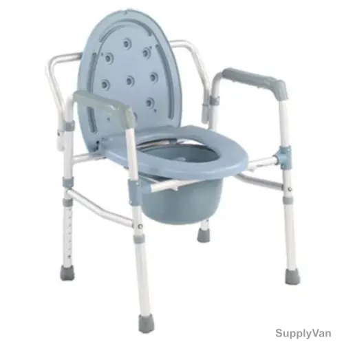 3W Commode Wheel Chair, 3W-811Q, Steel, Blue