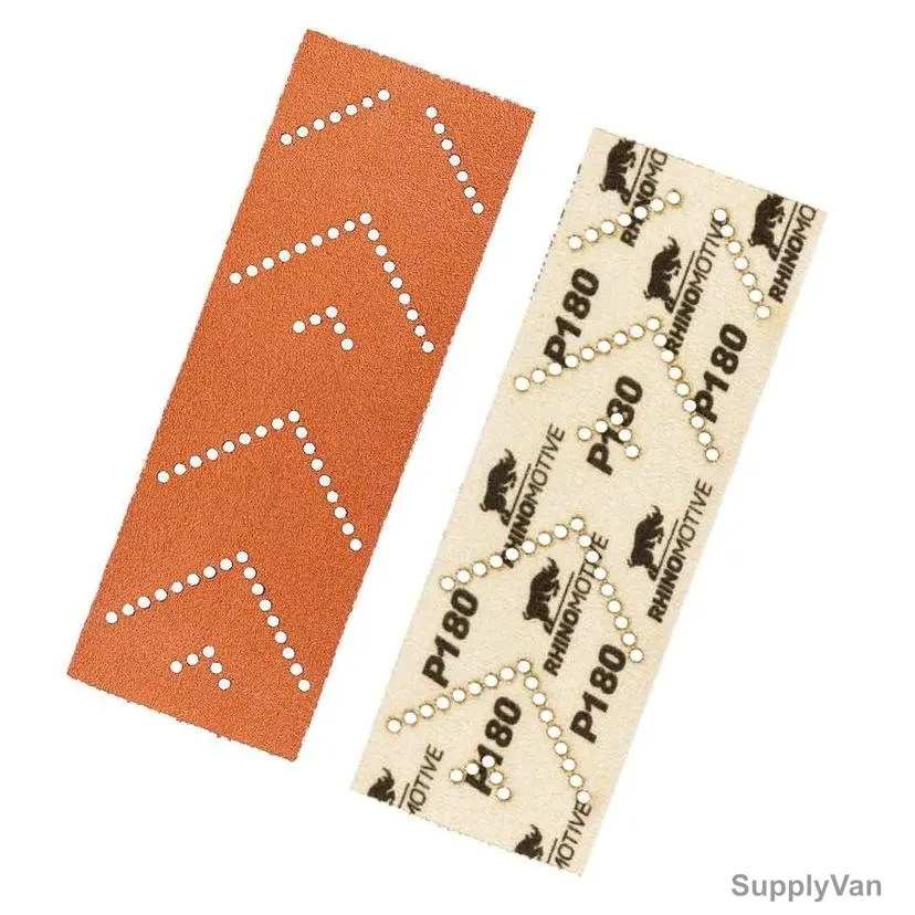 Rhinomotive Extreme+ Sandpaper Sheet, R1523, 70MM x 198MM, P180, Orange, 55 Pcs/Box — image 1