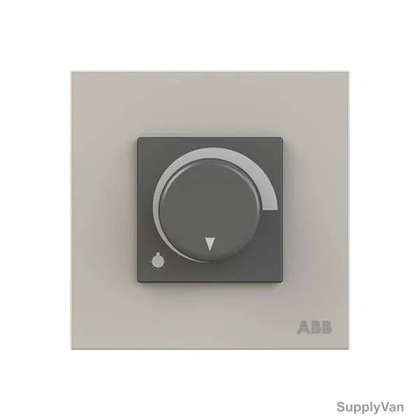 ABB Basic Rotary Dimmer With Frame, AM41344-DU, 1 Gang, 400W, Dune Sand — image 1