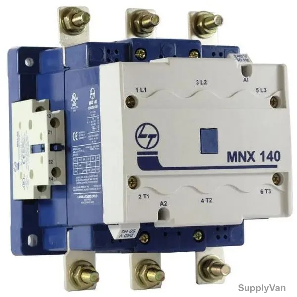 L&T Power Contactor, MNX140, 3 Pole, 415V, 2NO + 2NC, 140A